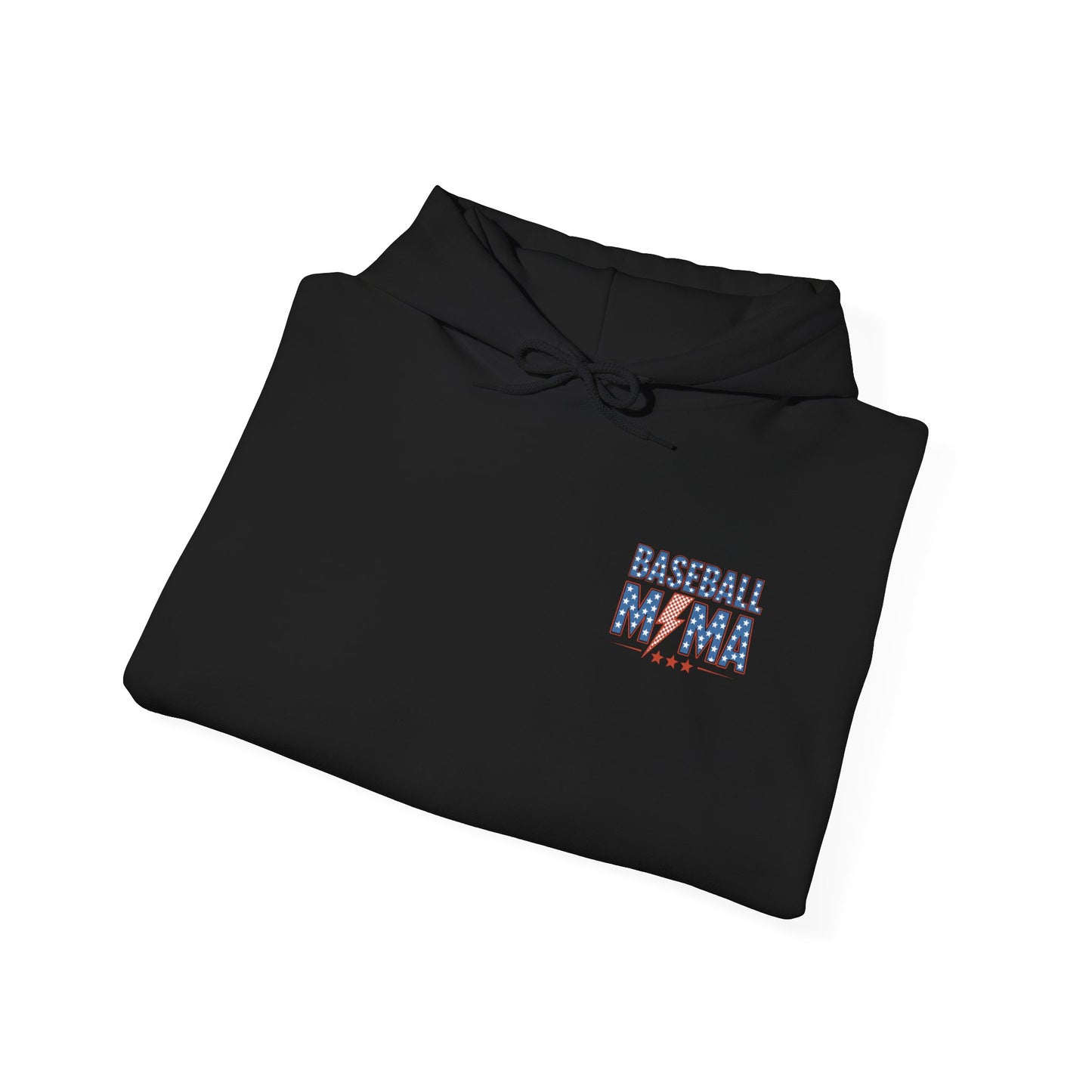 Baseball Mom Hoodie — Patriotic Stars & Stripes Design