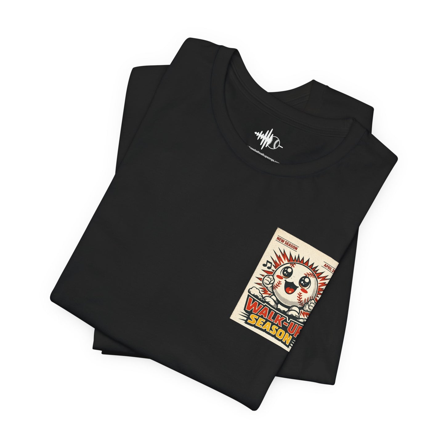 Walk-Up Season T-Shirt — Retro Kawaii Baseball Poster Tee