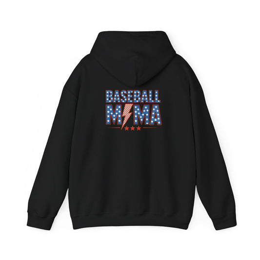 Baseball Mom Hoodie — Patriotic Stars & Stripes Design