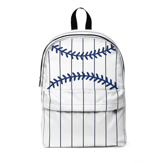 Baseball Stitch Pinstripe Backpack — Sports Team School Bag