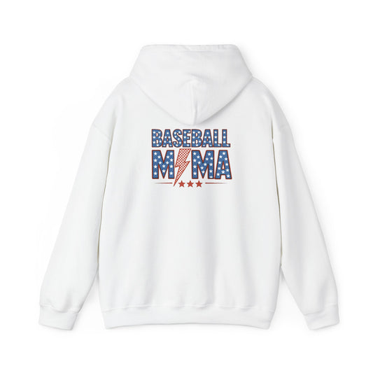 Baseball Mom Hoodie — Patriotic Stars & Stripes Design