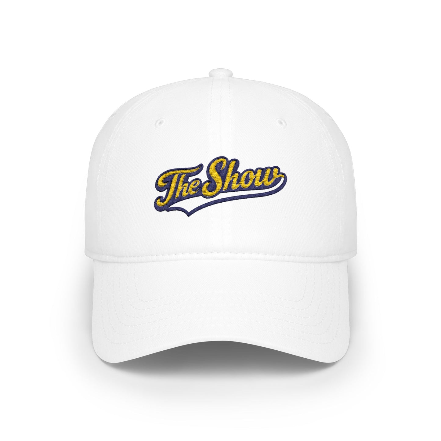 The Show Embroidered Baseball Cap — Vintage Script Low Profile Hat