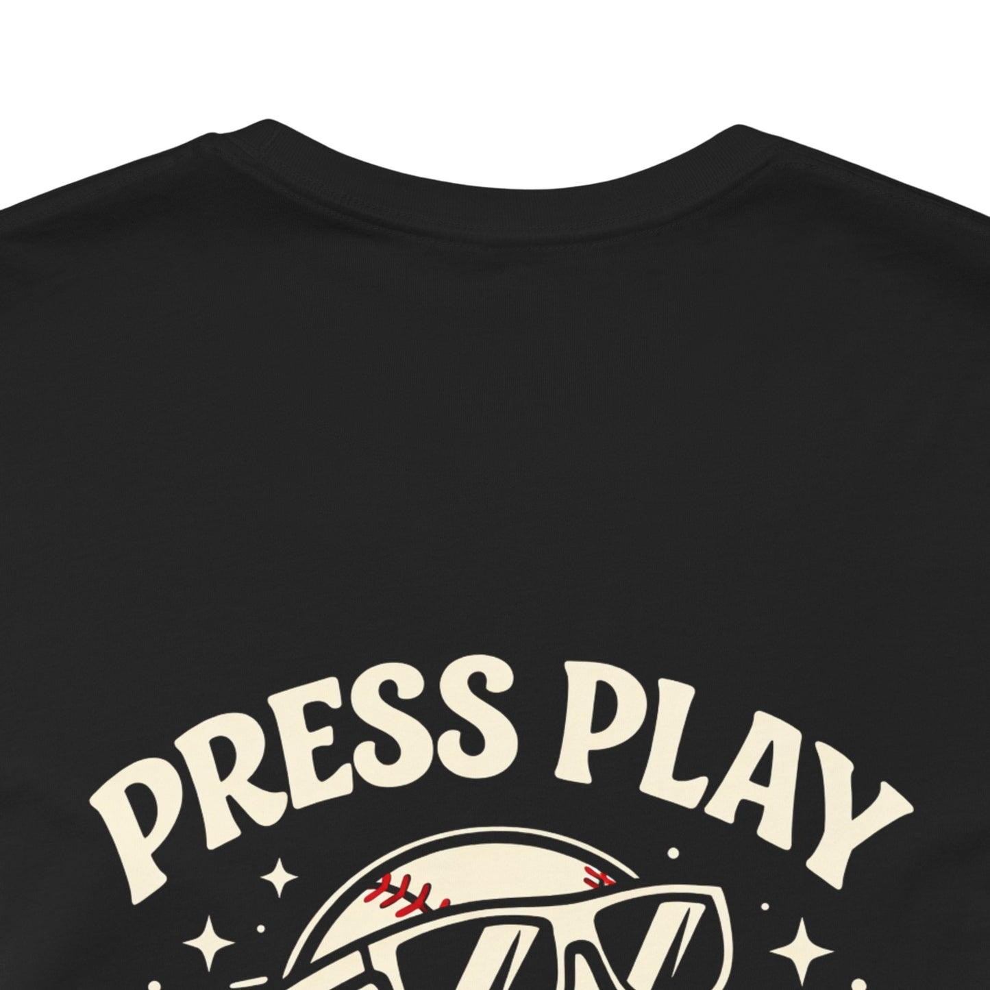 Retro Groove Baseball Tee — Walk-Up Mascot Graphic T-Shirt