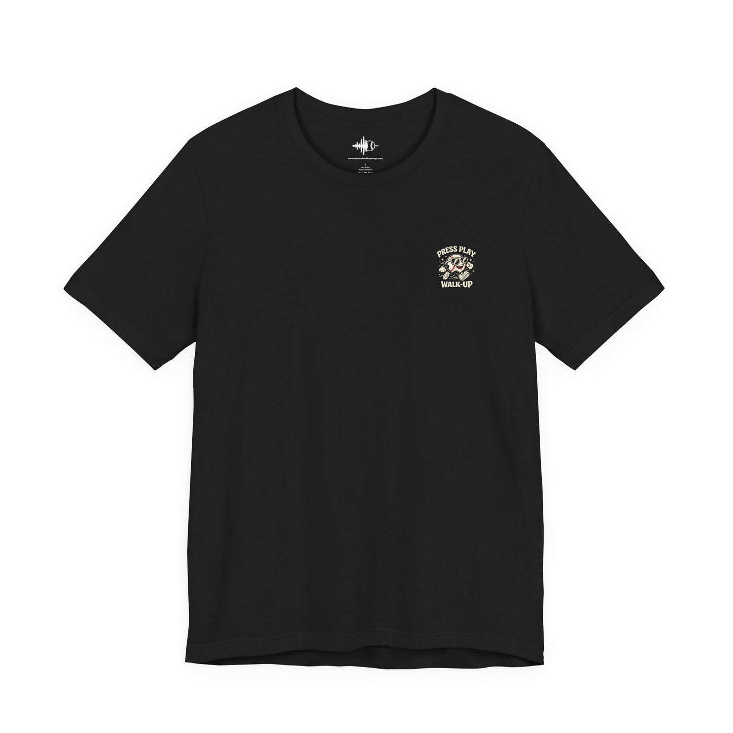 Retro Groove Baseball Tee — Walk-Up Mascot Graphic T-Shirt